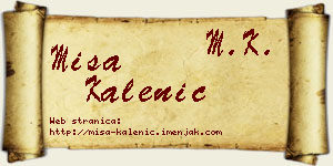 Miša Kalenić vizit kartica